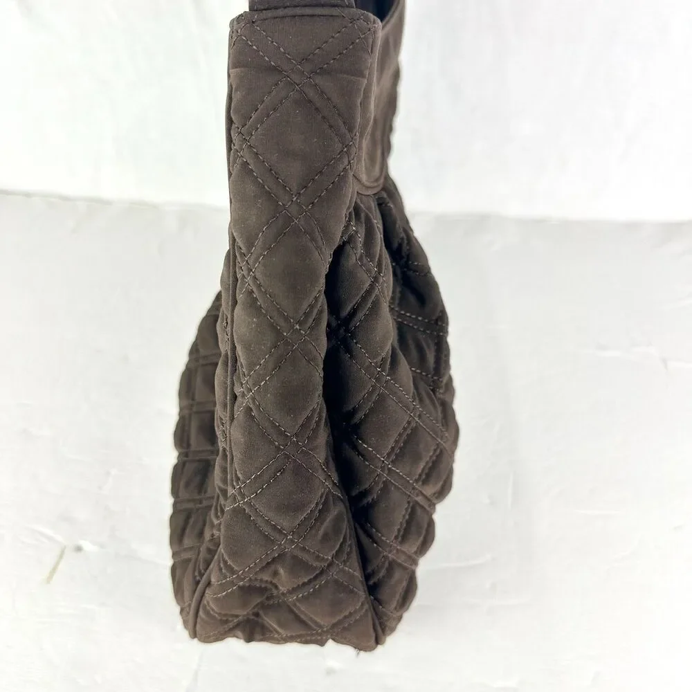 Vera Bradley Quilted Hobo Shoulder Bag Espresso Brown